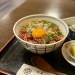 割烹 銀波 - マグロとヒラメの漬け丼