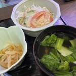 げんき亭 - 小鉢 吸い物 野菜サラダ