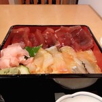 食・松浦 - 平目とまぐろ漬け丼