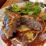 神家食堂 - ハンバーグ デミグラスソース1400円