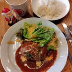 神家食堂 - ハンバーグ デミグラスソース1400円