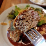 神家食堂 - ハンバーグ デミグラスソース1400円