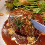 神家食堂 - ハンバーグ デミグラスソース1400円