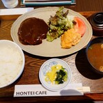 鉄板焼 犇亭 - ハンバーグ定食（1400円）