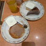 サイゼリヤ - 注文⑦：チョコレートケーキ＆ミルクジェラート---税込500円　➡相性のよいチョコとミルクの組み合わせ！　　/　　注文⑧：ジェラート＆シナモンフォッカチオ---税込450円　➡相性抜群コンビのあったか冷たいデザート....