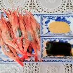 ライフ - 甘エビの刺身（胡麻ソ－ス・ワサビ生姜醤油）