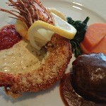 Aコンビ（ハンバーグ、海老）