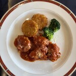 サンエース - 洋食ランチ肉　チキンのトマト煮