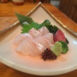 奈良の酒蔵全部呑み うまっしゅ - 真鯛お造り