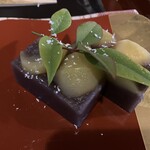 はおと - 料理写真:季節の生菓子　栗蒸し羊羹