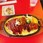 スパゲッ亭チャオ - チャオのスパゲティにタンドリーチキンセットです