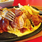 スパゲッ亭チャオ - タンドリーチキンをカットしました。