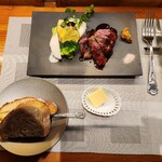 蔵のビストロ いち井 - ランチコース2,800円+イチボのステーキ800円