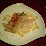 黒のｺｰｽ：海老とかんぱちのカルパッチョ