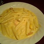 ぱすたや然流 - 黒のｺｰｽ：海老と帆立のｶﾎﾞﾁｬｸﾘｰﾑｿｰｽ･ﾍﾟﾝﾈ