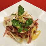  鴨肉細切り葱和え