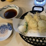 手打ち蕎麦 雷鳥 - 鱧の天ぷら