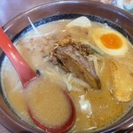 麺場 田所商店 小田原店 - 北海道味噌ラーメン¥891と味噌漬け煮卵¥143