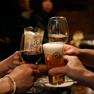 当店自慢の飲み放題コース自家製サワー、スパークリングワインも