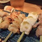 大衆日本酒バル ふとっぱらや - 「串焼きおまかせ5本盛り¥590-」