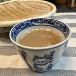 炭火やきとりと家庭創作料理 にこいち - 蕎麦湯も美味い。大昔、京都八坂神社下で買った蕎麦ちょこ