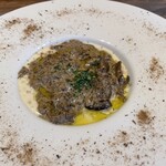 スブリデオ レストラーレ - アボンダンスチーズとボルチーニ茸キノコのスープリゾット