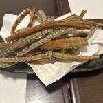 うなぎ料理 よね山 - 骨の唐揚げ