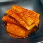 焼肉あきら 神田 - 長芋キムチ