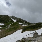 りんどう - 7月でも外はこの風景でした。立山はすごく神秘的な山です。