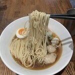 セキレイ - 麺をあげたところ