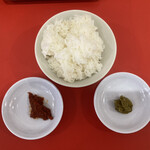 BUTAKIN 上本町店 - ライス、辛味噌、青柚子胡椒