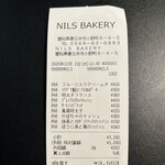 NILS BAKERY - レシート　クレカ払い可能