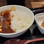 吉野家 - 料理写真:牛ハヤシライス(ご飯増量)&から揚げ