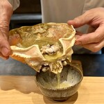 日本料理 かしづき - 蟹の甲羅酒