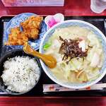 くらさん亭 - ちゃんぽん 唐揚げ(２コ)＋ご飯セット