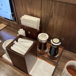 炭火焼和めし処 しんぱち食堂 - カウンター卓上セット❗️