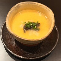 御料理 辻 - 鱈白子とキノコの茶碗蒸し