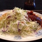 嵯峨野 - 201412  嵯峨野  ★洋風ハンバーグ定食（810円）★ メイン皿（裏）