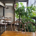 イタリアンカフェ・カプリ - テーブル席、観葉植物