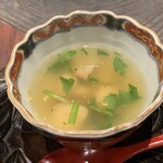う越貞 - 炙り貝柱のあんかけのスープ