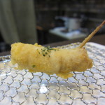 串揚げ 串の実 - マコモダケのばら肉巻