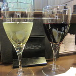 串揚げ 串の実 - グラスワインを
