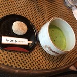Koji maya - けし餅と抹茶のセット650円(^O^)／