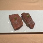 特選近江牛レストラン ティファニー - 近江牛炙り寿司