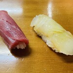 すし雅 - トロ　地物ひらめ