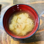 すし雅 - エビの味噌汁