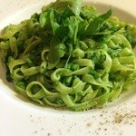 Osteria Gioia - アスパラ菜と海老のタリアテッレ