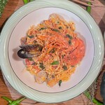 農cafe baikamo - 海鮮トマトクリームパスタ