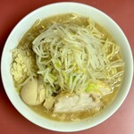 ラーメン二郎 - 小ラーメン 豚2枚・ニンニク・アブラ・味つき玉子