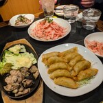 みやこんじょ - 地鶏炭火焼きと地鶏餃子揚げ